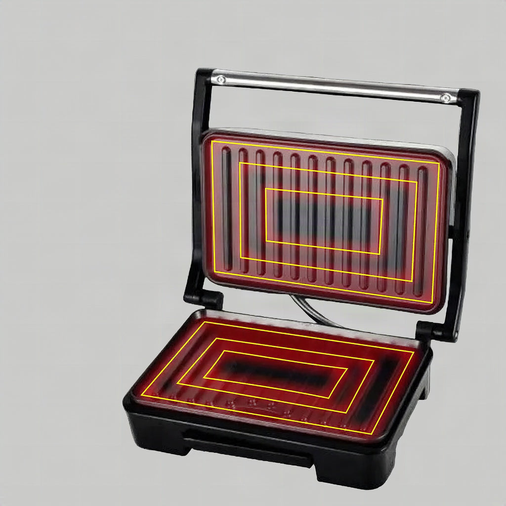 Plancha grill y sandwichera antiadherente premium