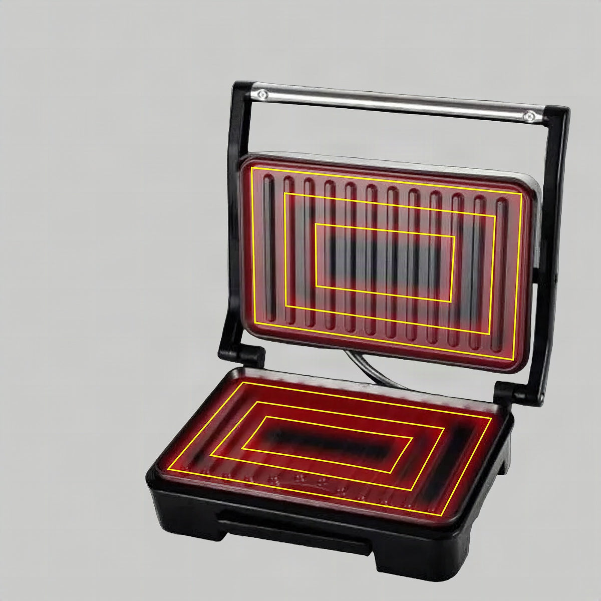Plancha grill y sandwichera antiadherente premium