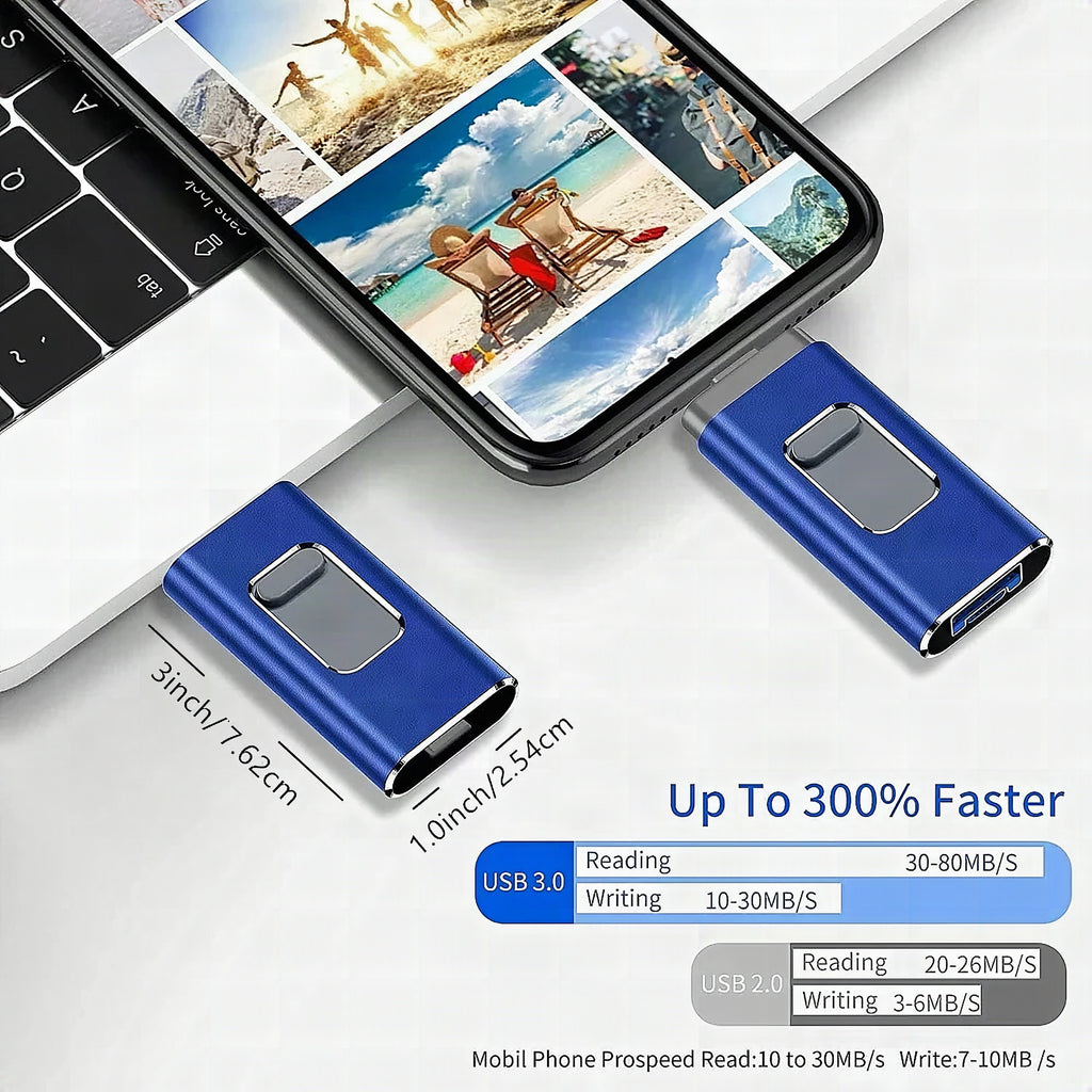 Memoria USB 4 en 1 multidispositivo