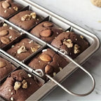 Molde para brownies antiadherente con 18 divisores de aluminio