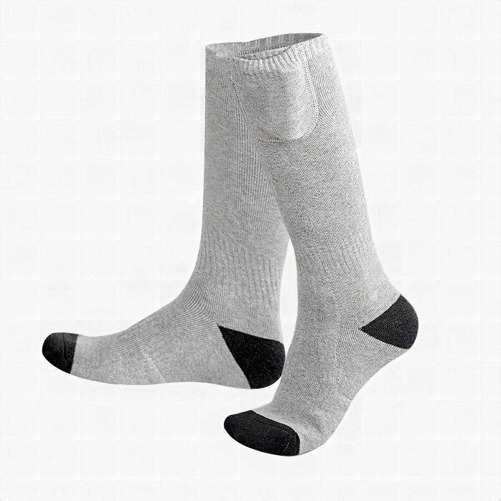 Calcetines térmicos recargables con control de temperatura ajustable