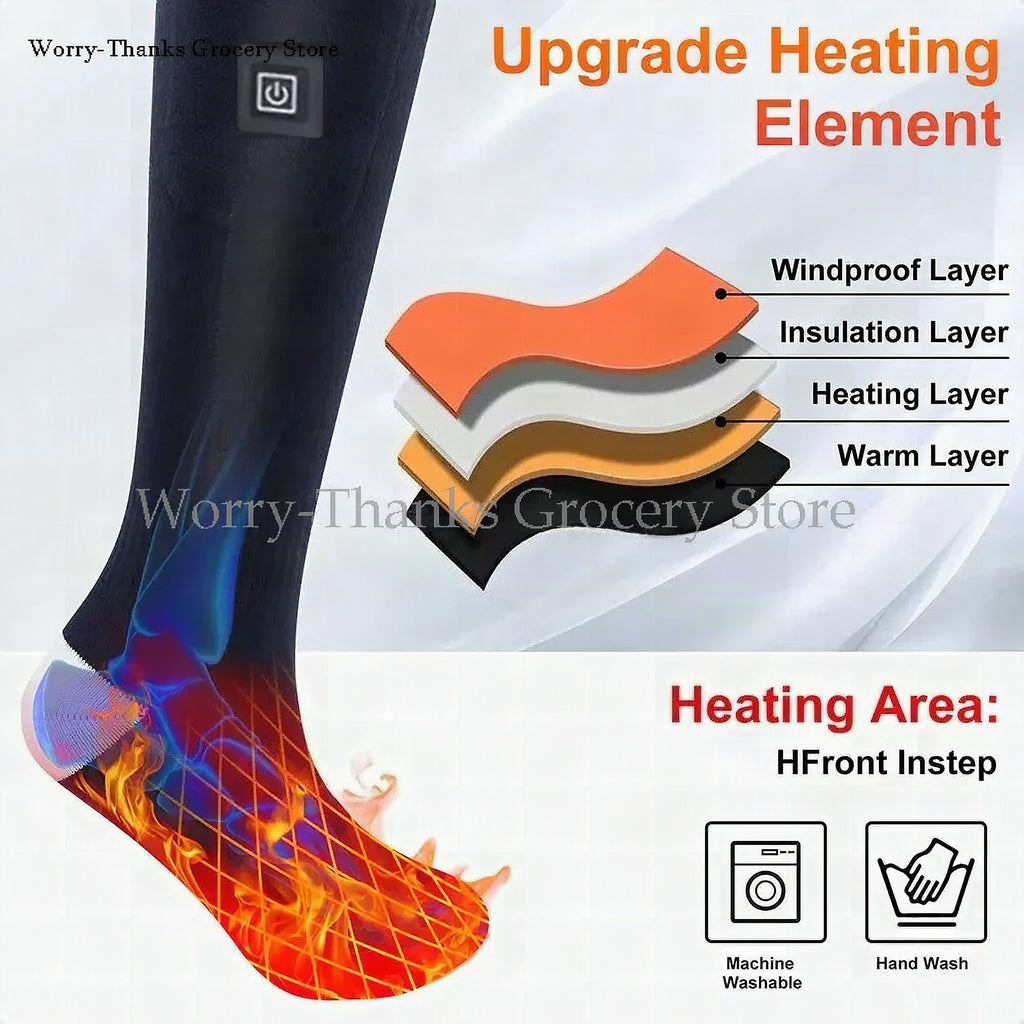 Calcetines térmicos recargables HeatWear con caja de batería