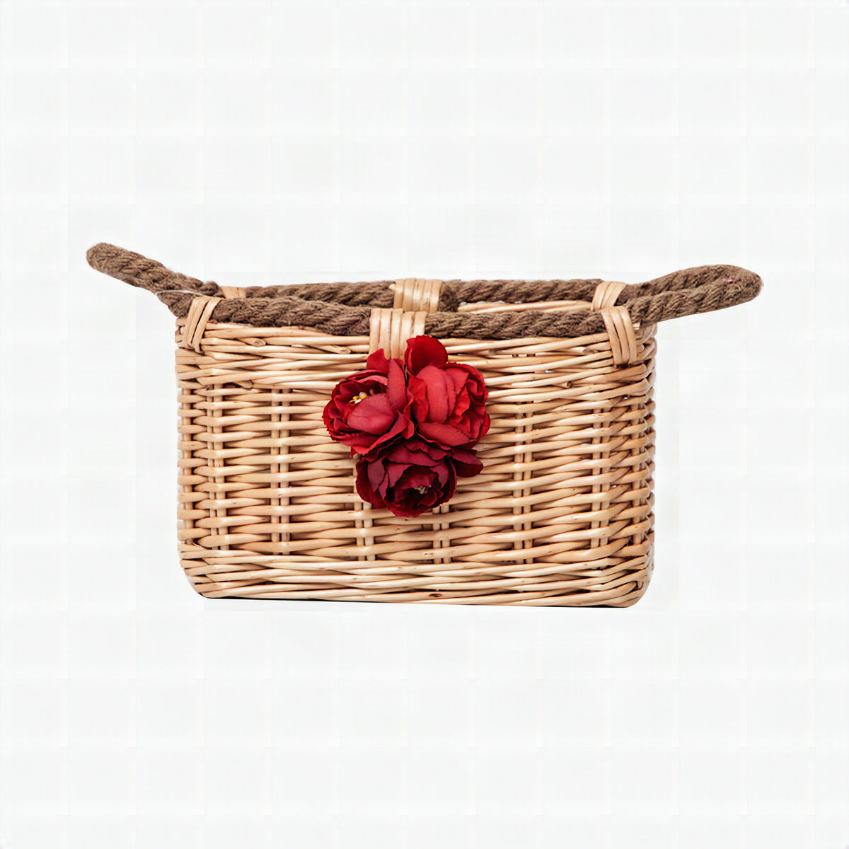 Cesta con decoración floral
