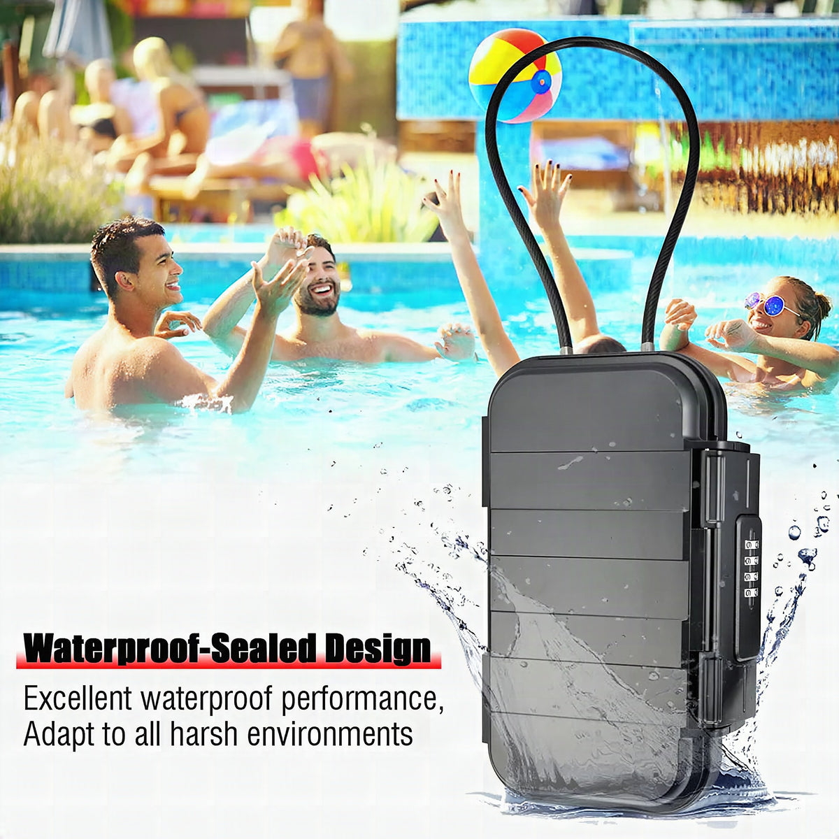 Caja fuerte portátil impermeable para exteriores