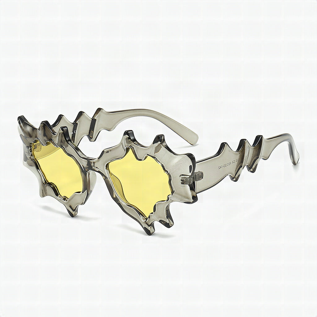 Gafas de sol de mujer con diseño de onda extravagante