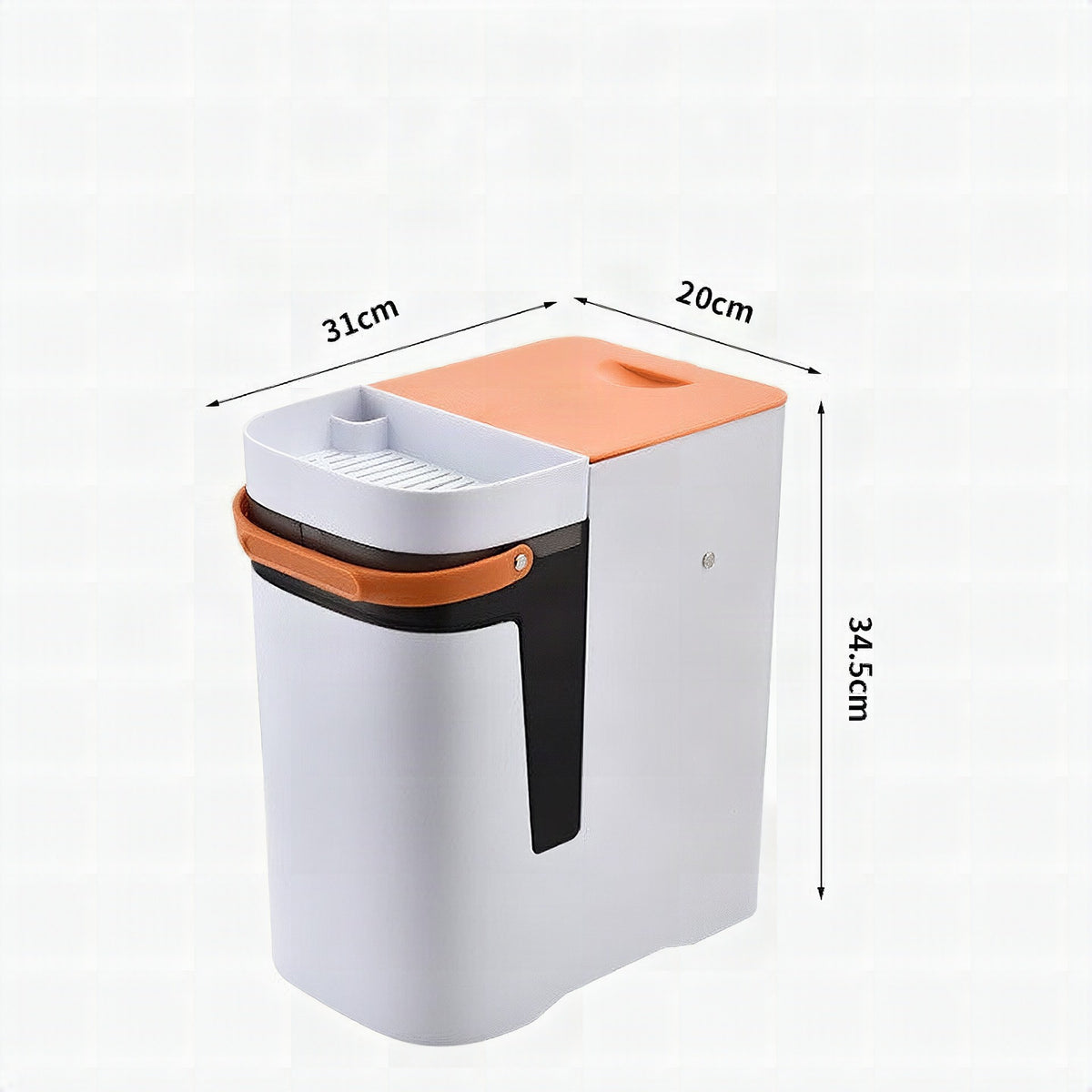 Cubo de basura 2 en 1 con separación seco y húmedo