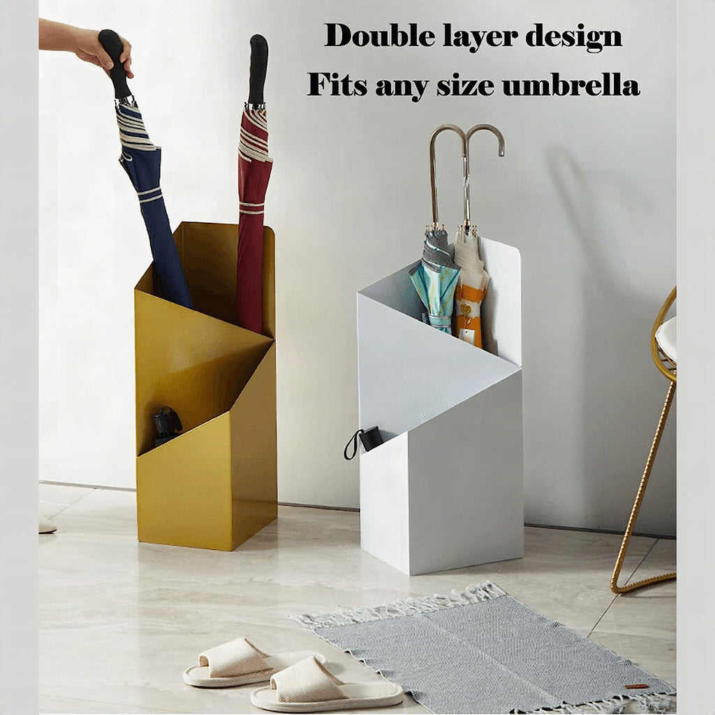 Paragüero DripFrame con bandeja recogegota – Soporte minimalista escandinavo de metal