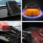 Calefactor de coche 12 V con función de calor y frío – desempañado rápido y purificación de aire