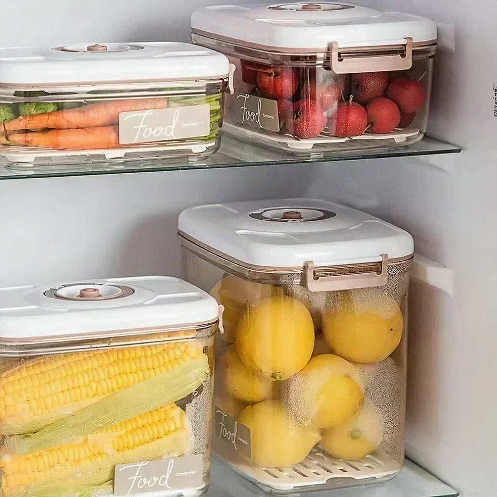 Recipiente hermético al vacío transparente con bomba manual – FreshLock