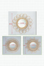 Espejo decorativo de ratán