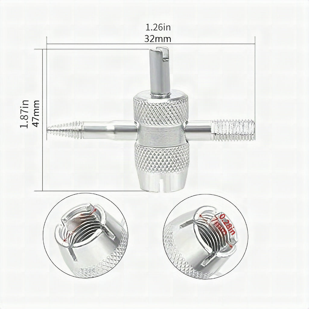 Llave extractora de núcleos de válvula CoreMate 4 en 1