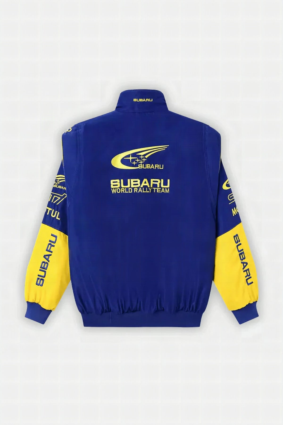 Chaqueta de carreras Subaru Rally Vintage Racing – Edición Azul – Unisex – Retro