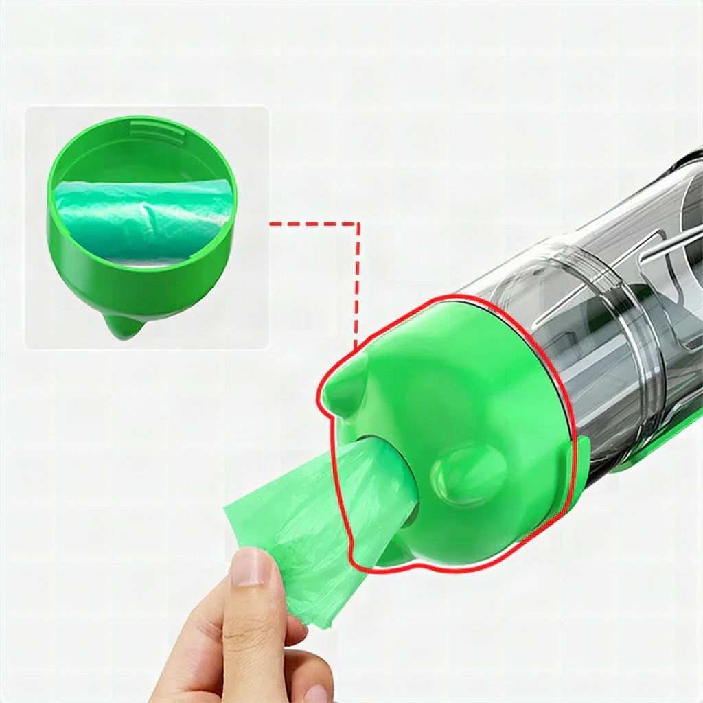 Botella portátil 3 en 1 para mascotas PawHydrate Pro