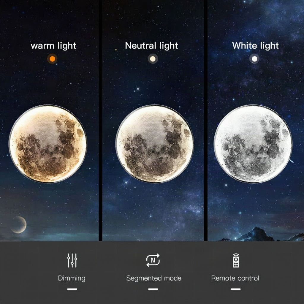 Lámpara de techo o pared 3D LED Luna o Tierra 24-80 cm