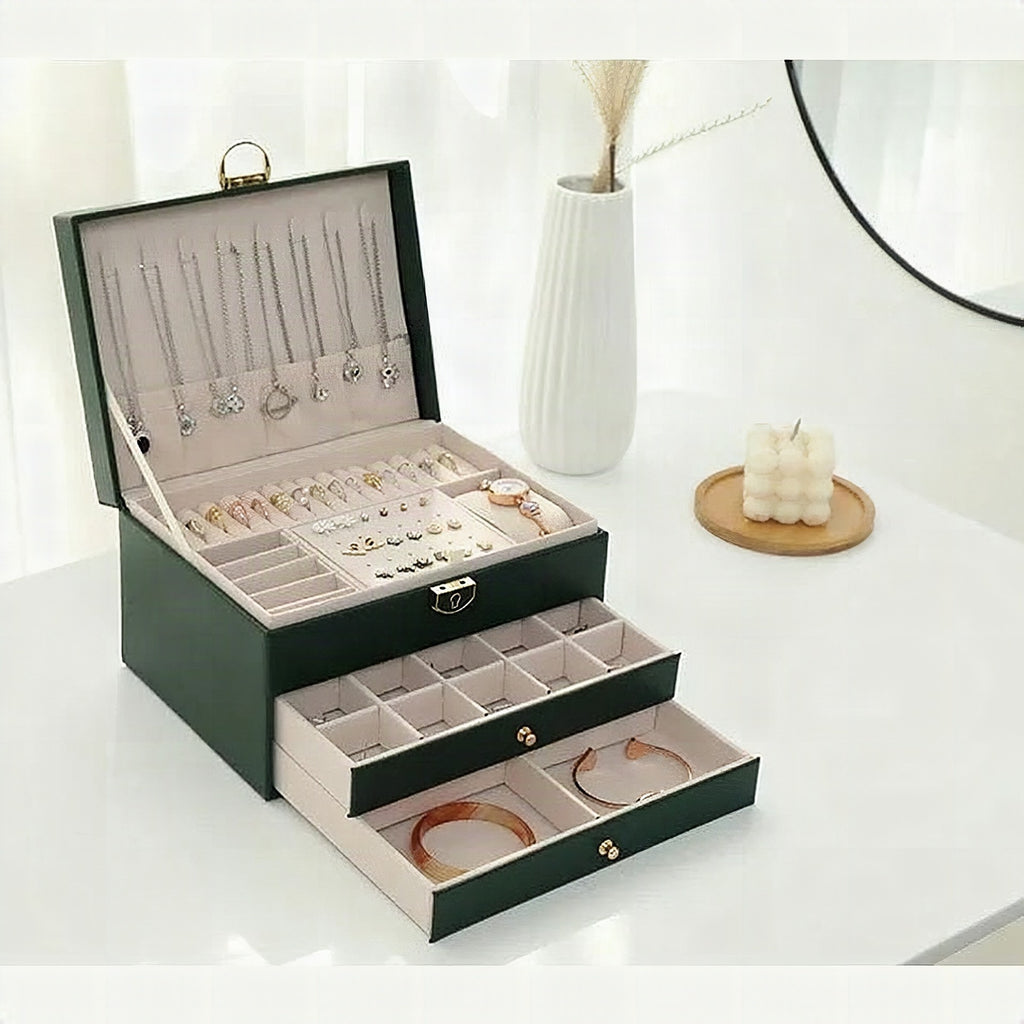 AURELIA BOX – Joyero de piel multicapa para un almacenamiento elegante