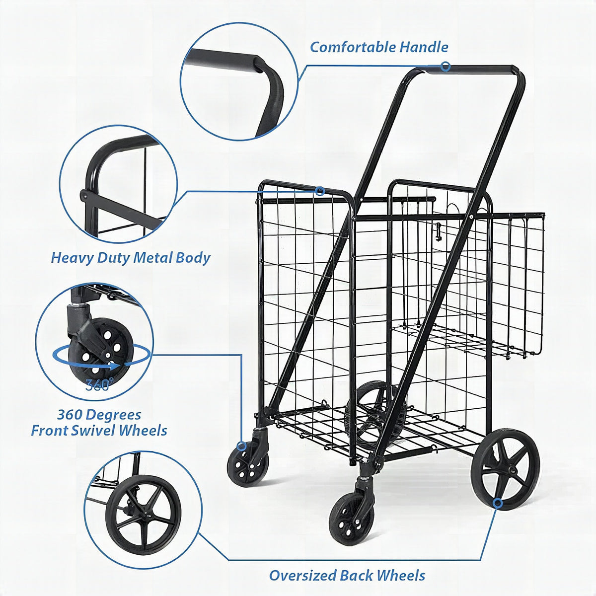 Carro de la compra plegable portátil