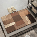 Alfombra de baño decorativa con diseño patchwork