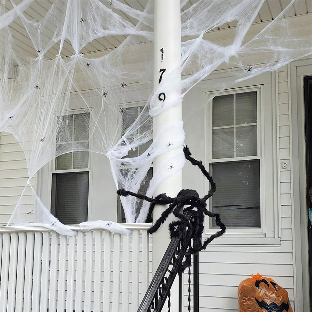 Telaraña artificial elástica para decoración de Halloween