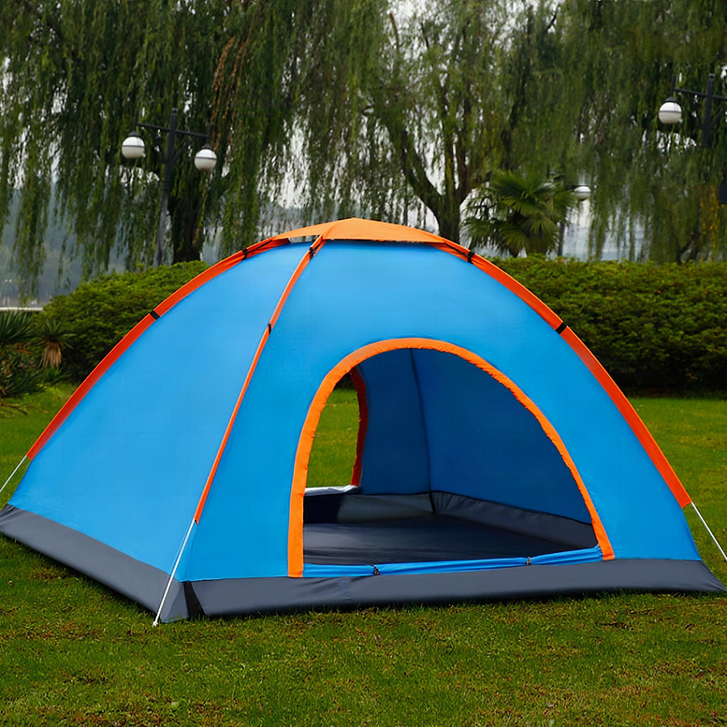 Tienda de campaña automática impermeable para 3-4 personas con protección solar