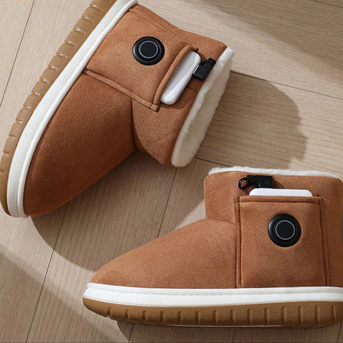 Zapatillas calefactables con control de temperatura y suela antideslizante