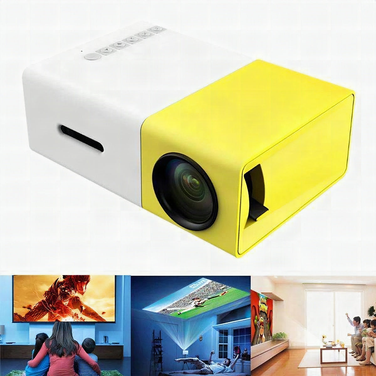 Mini proyector portátil — Experiencia de cine en casa