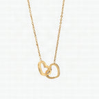 Joyero Lunavia con rosa eterna y collar de corazón – oro blanco de 14k y acabado en oro de 18k