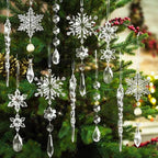Set de 10 carámbanos decorativos de acrílico transparente para árbol de Navidad