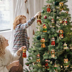 Calendario de adviento de teckel con 24 figuras para amantes de los perros – Decoración navideña multicolor