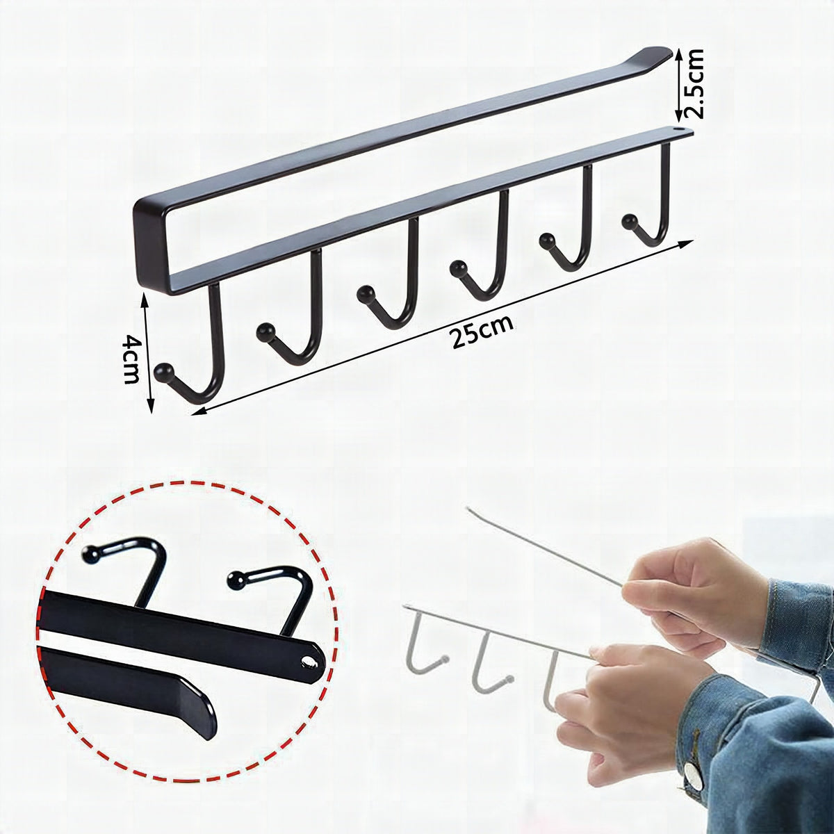 Colgador bajo mueble sin taladro