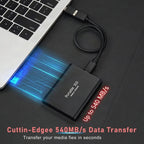 Disco duro externo de 100 GB con conexión ultrarrápida USB-C y USB 3.1