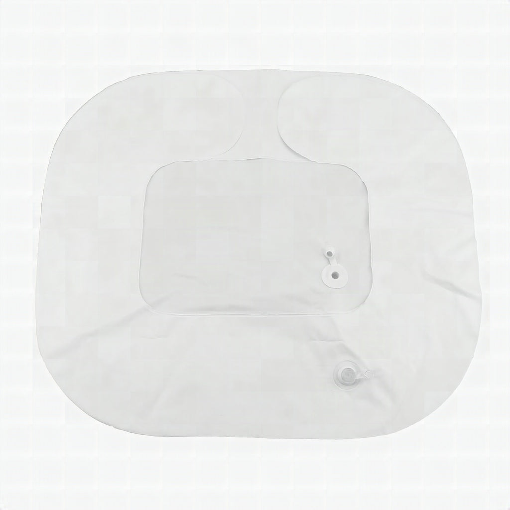 Lavacabezas hinchable con desagüe integrado para cama