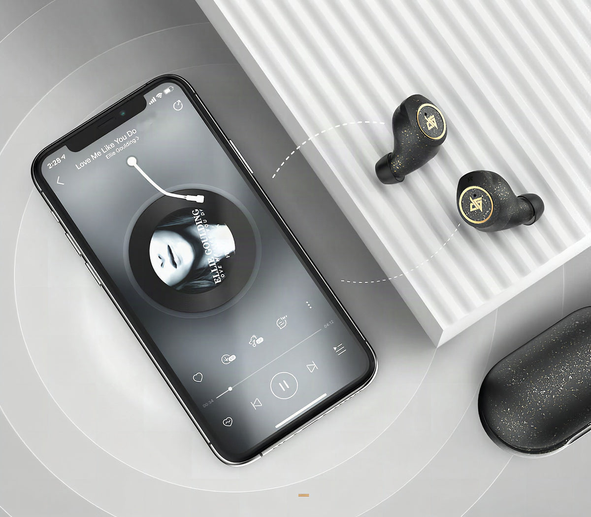 Auriculares inalámbricos Bluetooth 5.0 con control táctil, reducción de ruido, sonido HiFi e IPX5