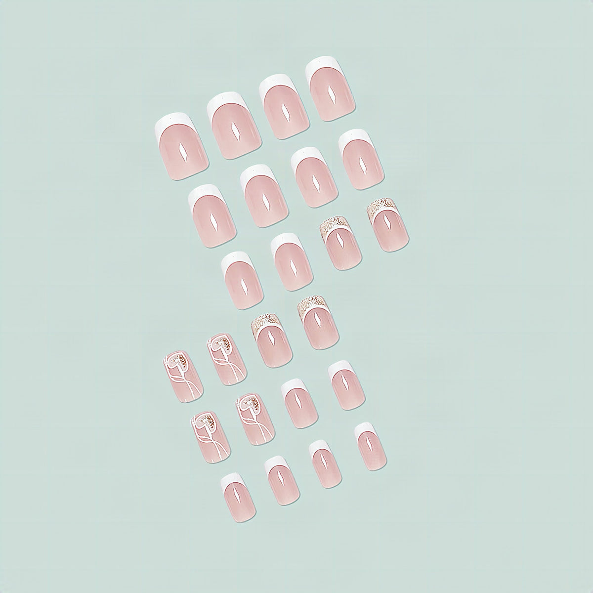 Uñas francesas elegantes y artísticas