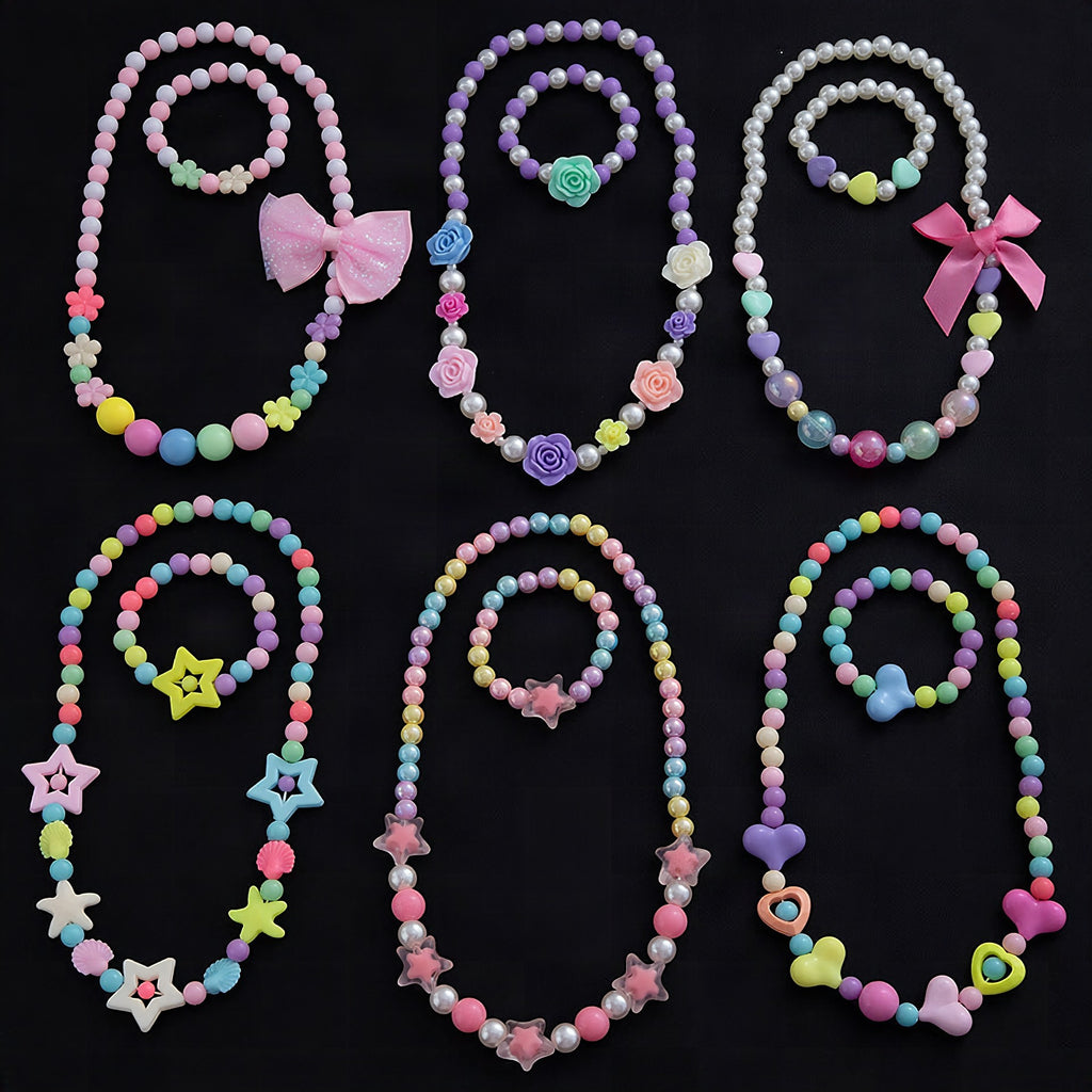 Conjunto de bisutería con motivos florales