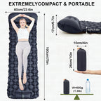 Colchoneta hinchable con reposacabezas integrado y sistema de válvula cómodo