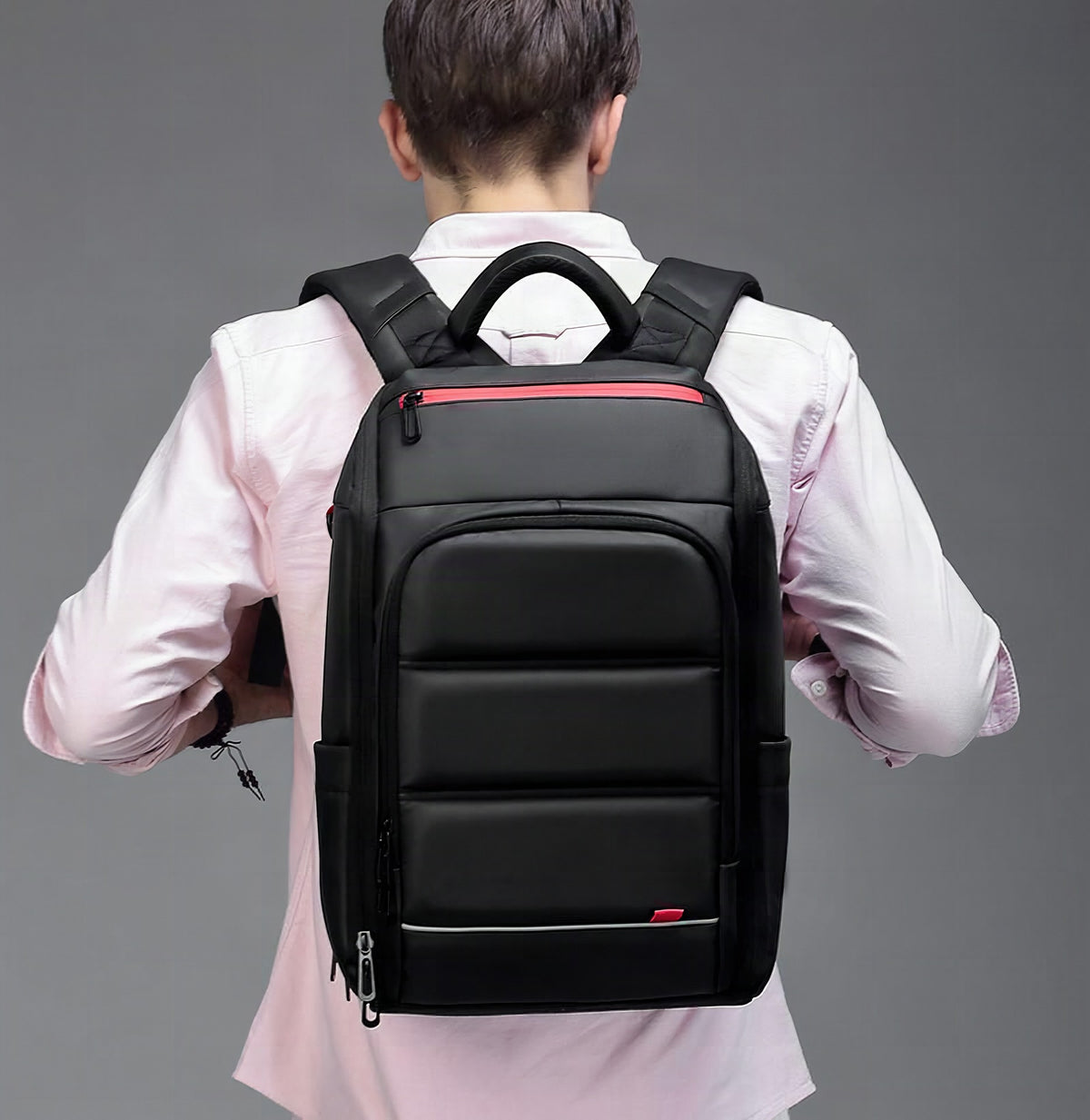 Mochila de viaje para portátil de 15,6 pulgadas con puerto USB y repelente al agua