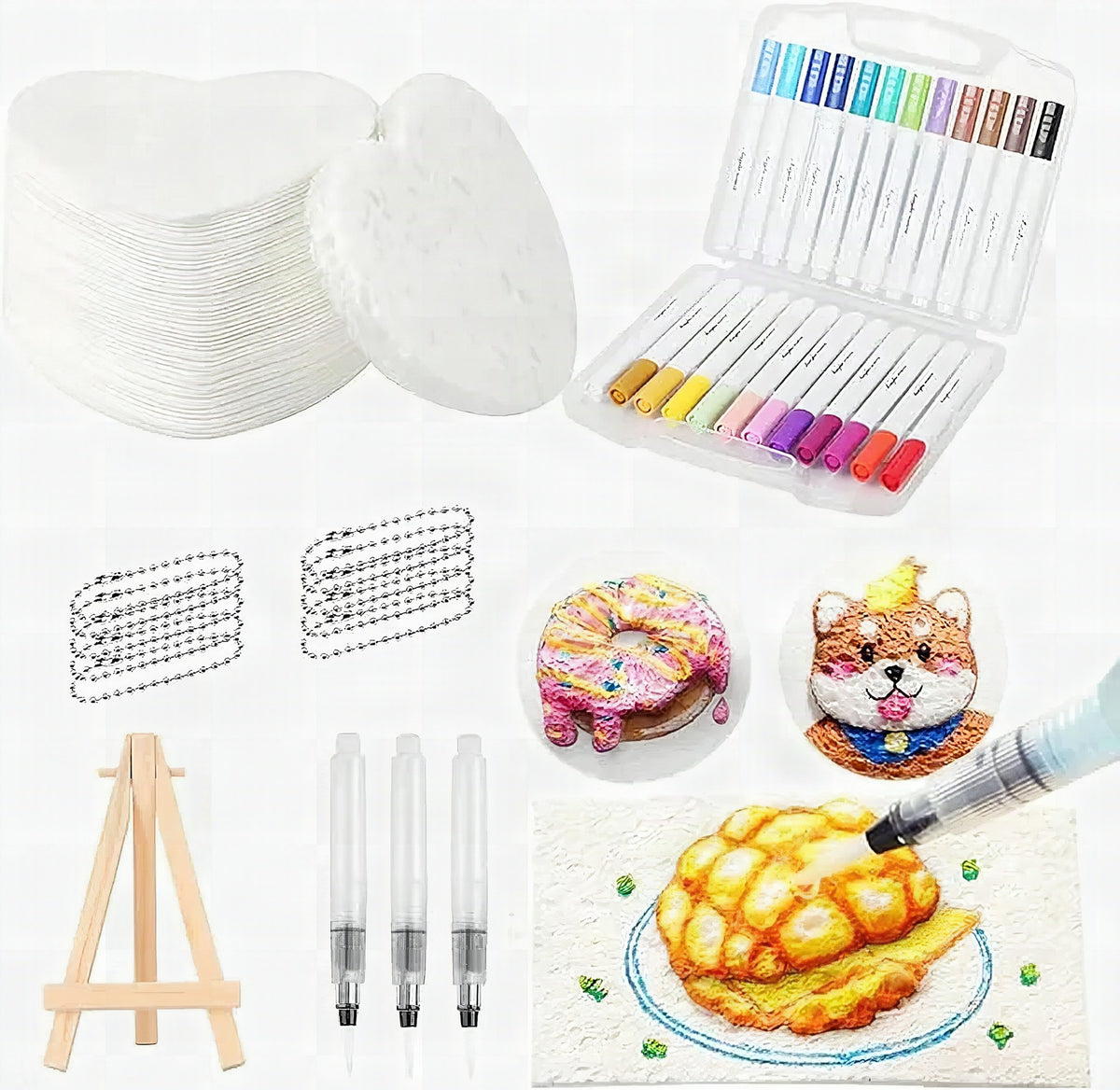 Set de pintura 3D con textura de espuma para obras vibrantes