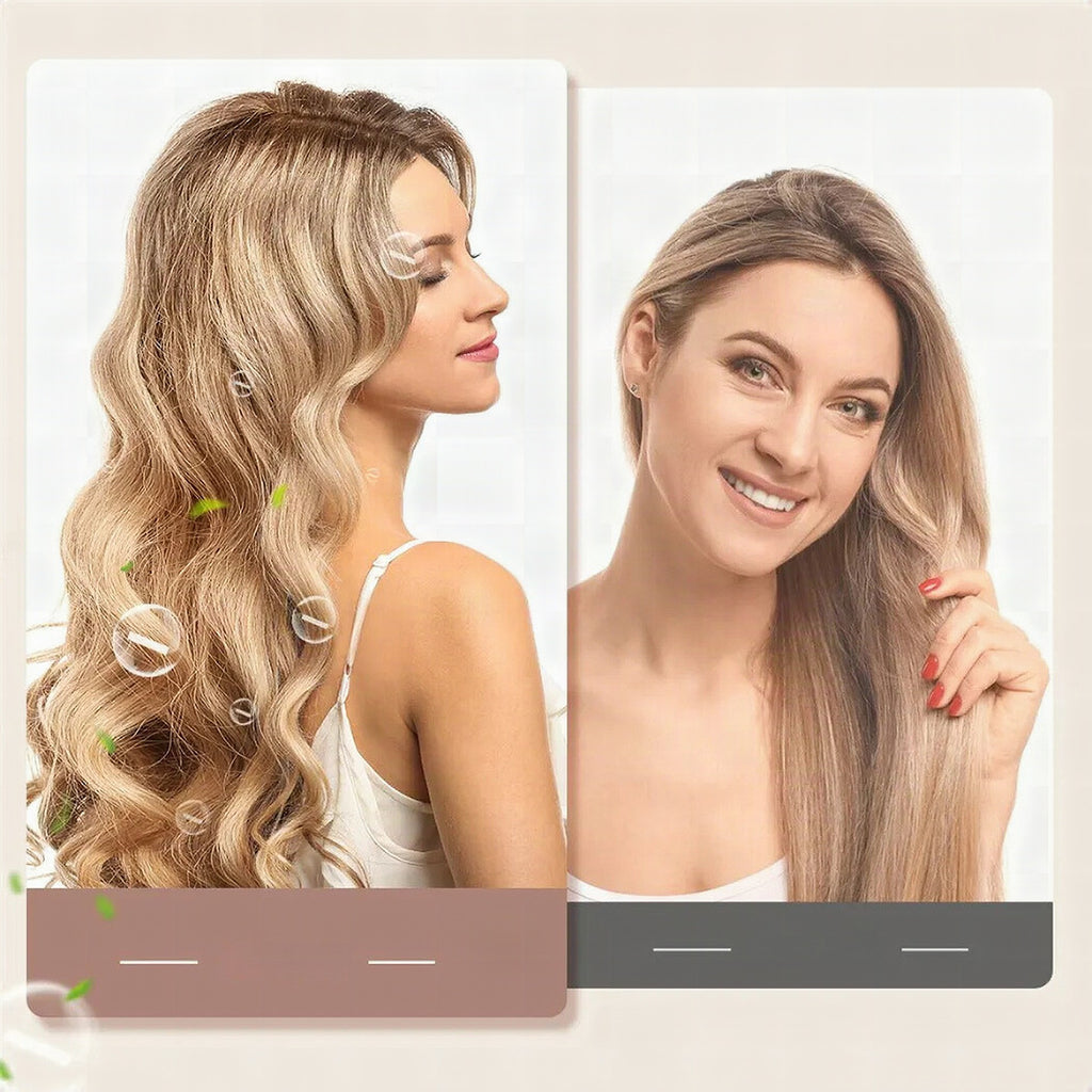 Rizador de pelo de doble barril con revestimiento cerámico de turmalina