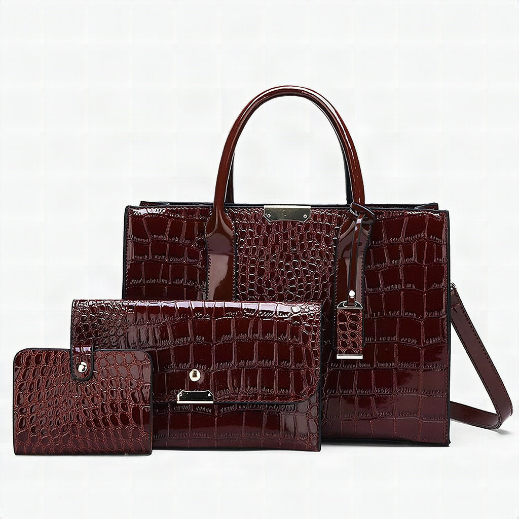 Bolso con relieve de cocodrilo
