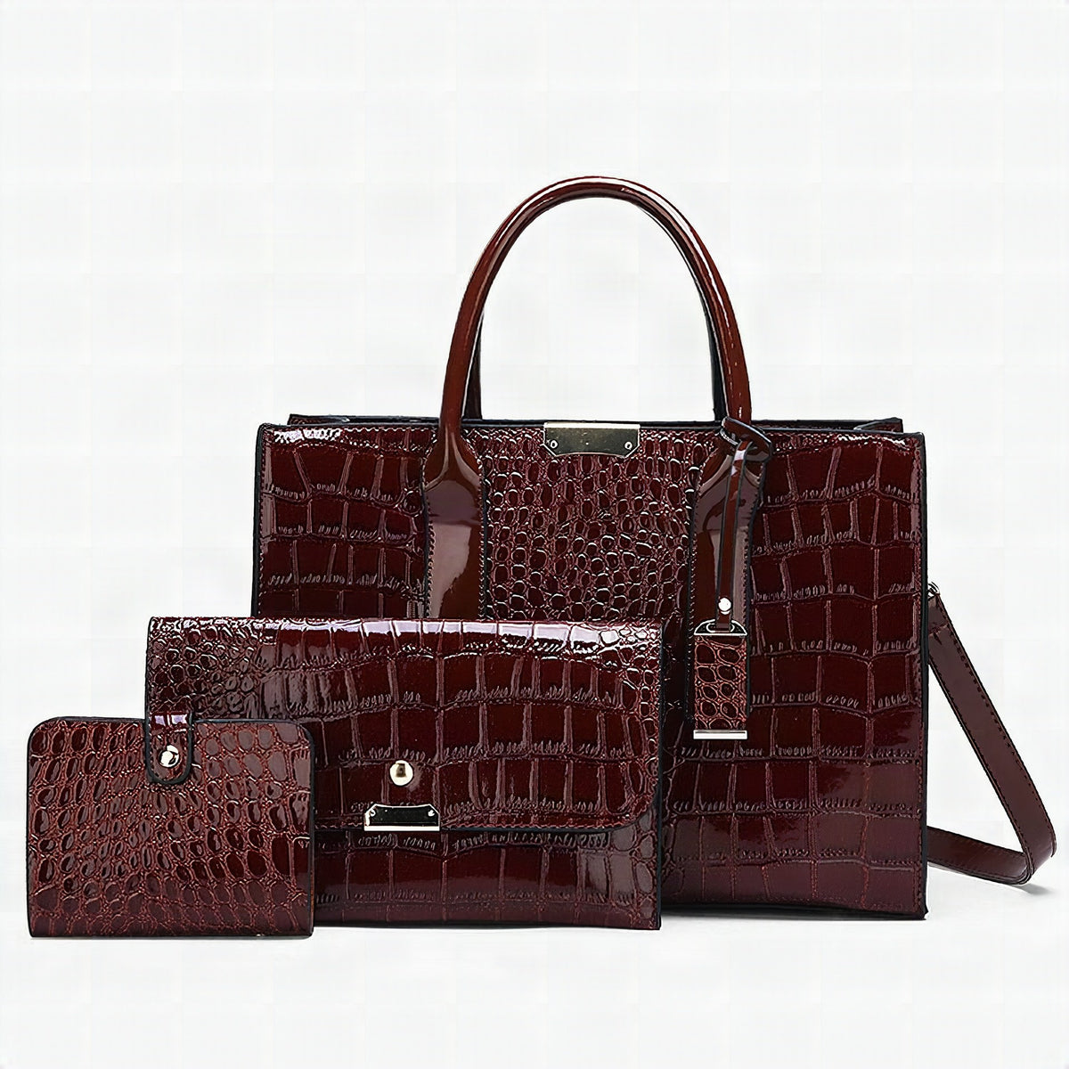 Bolso con relieve de cocodrilo