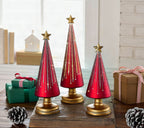 Set de árboles de Navidad LED luminosos con temporizador