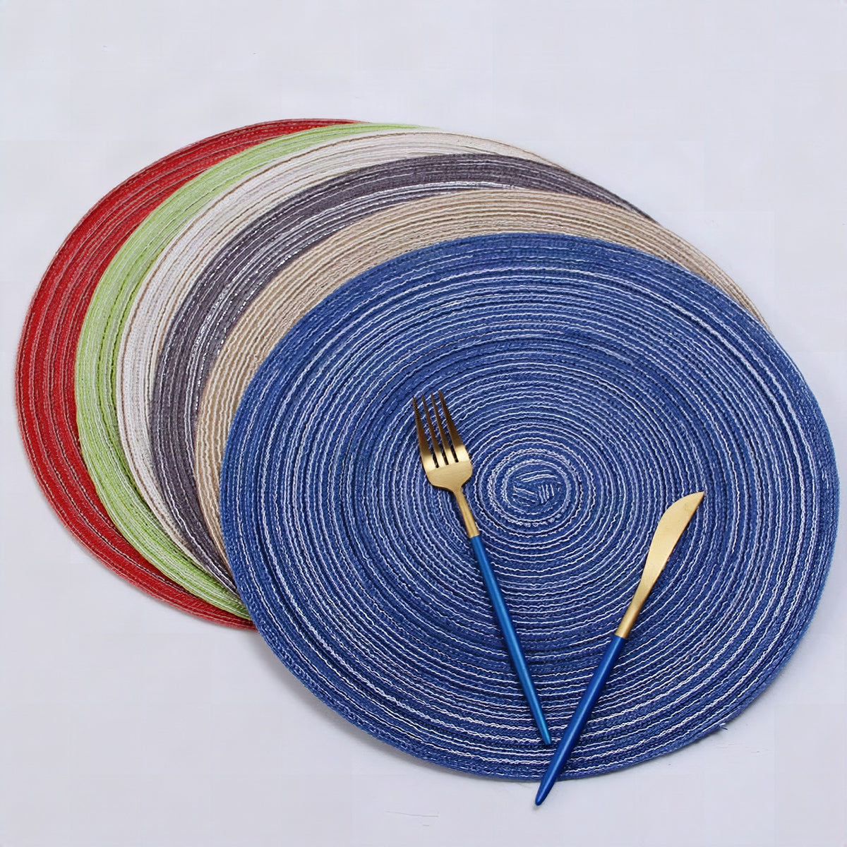 Bandeja decorativa trenzada para mesa