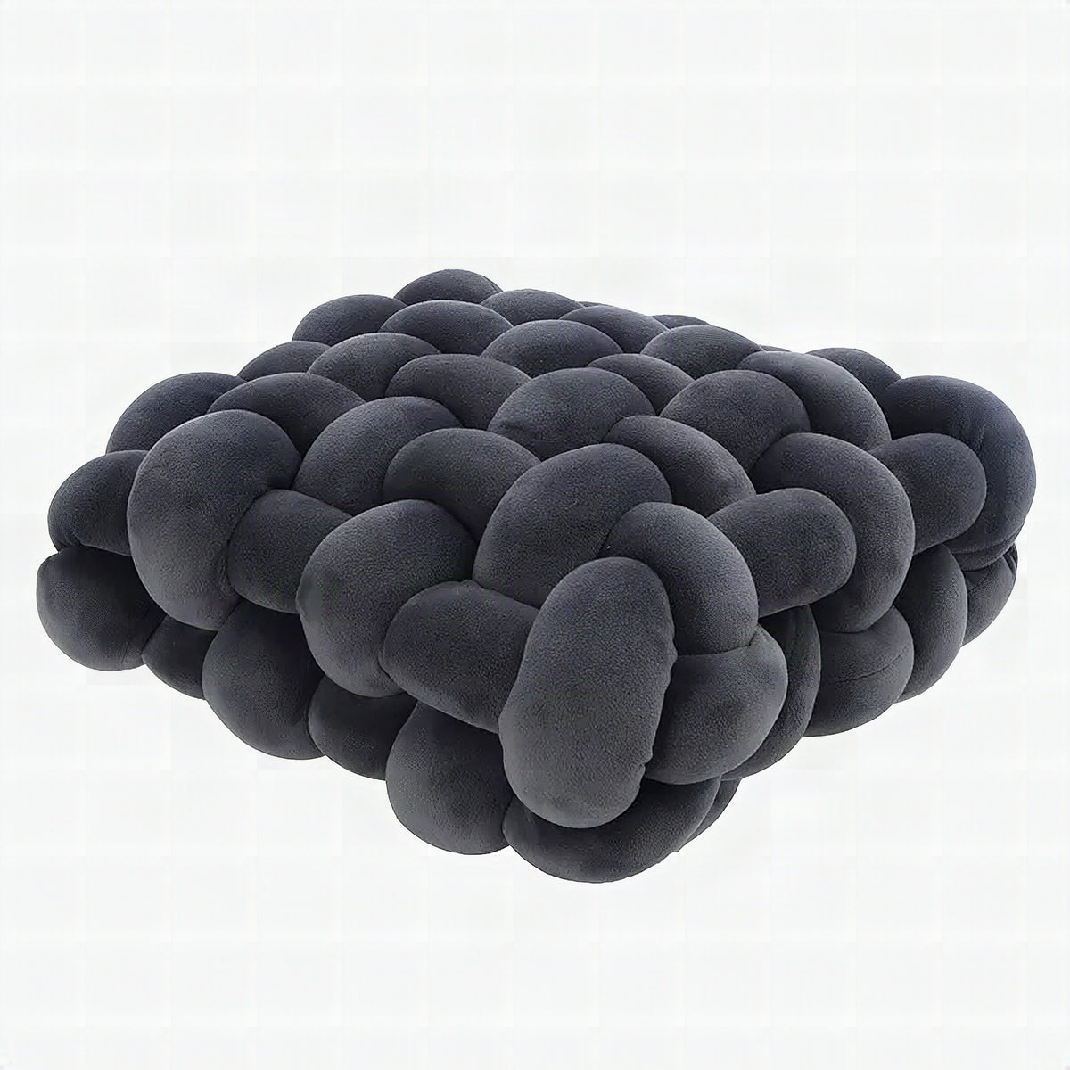 Cojín decorativo de nudo trenzado en terciopelo suave con relleno