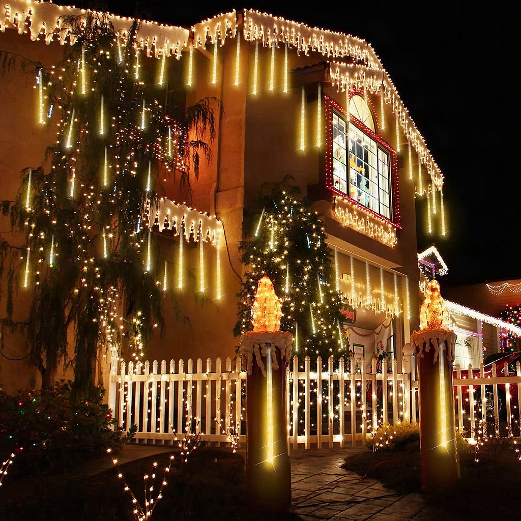 Guirnalda LED impermeable con forma de gotas de lluvia