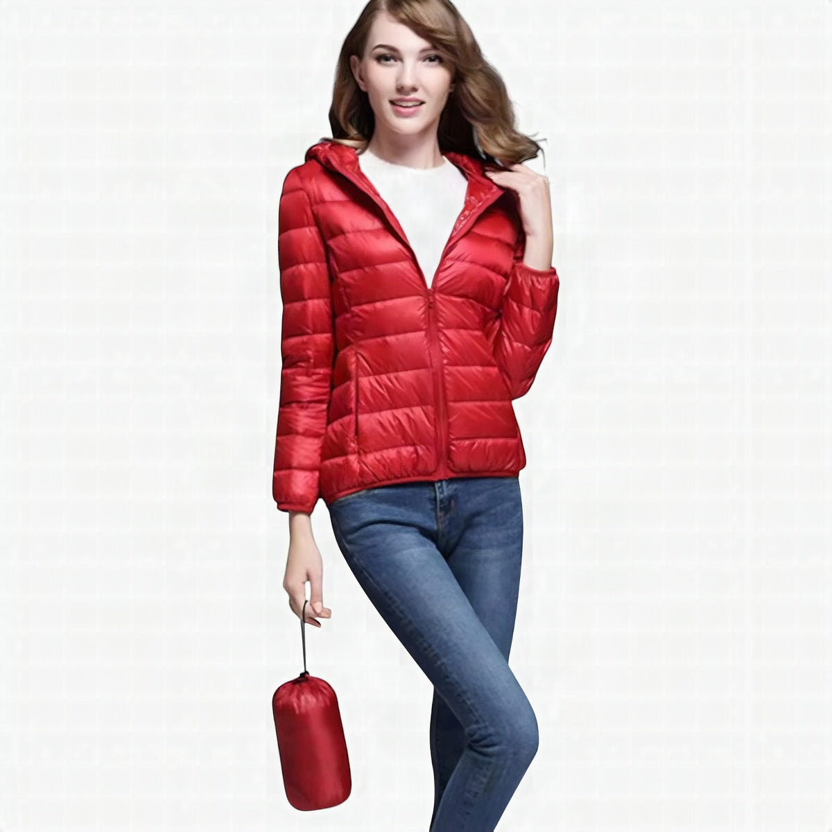 Chaqueta Acolchada de Senderismo Compresible para Mujer