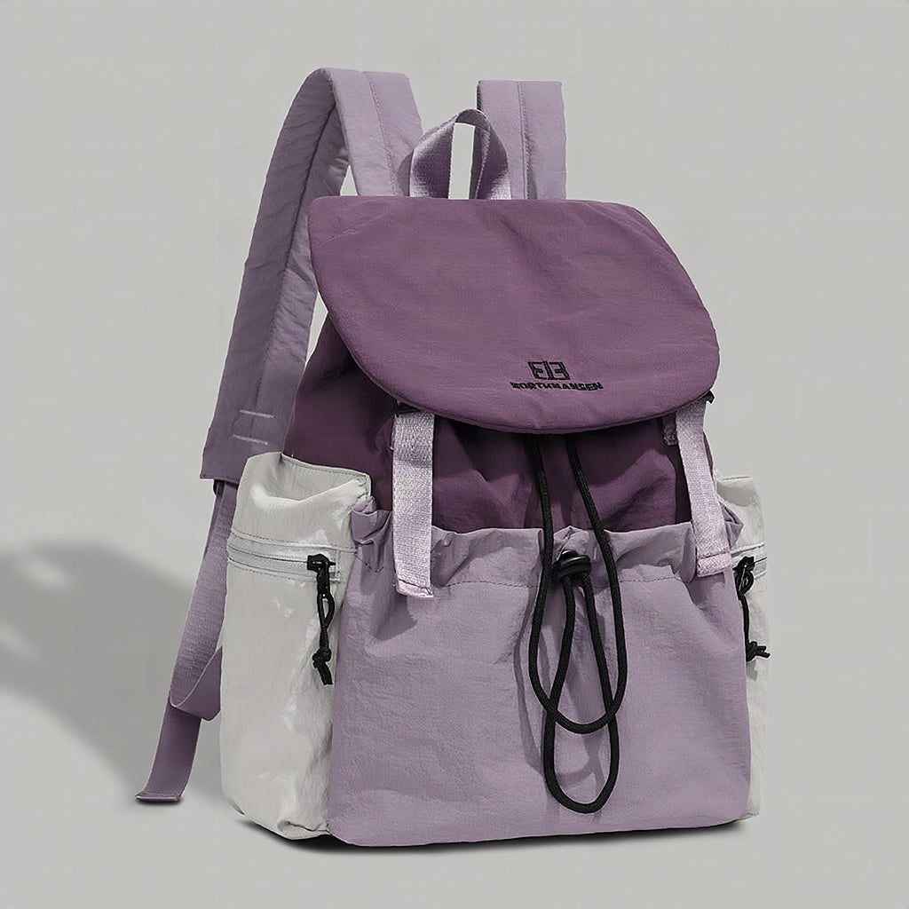 Mochila de colores contrastados, 20–35 L, tejido oxford