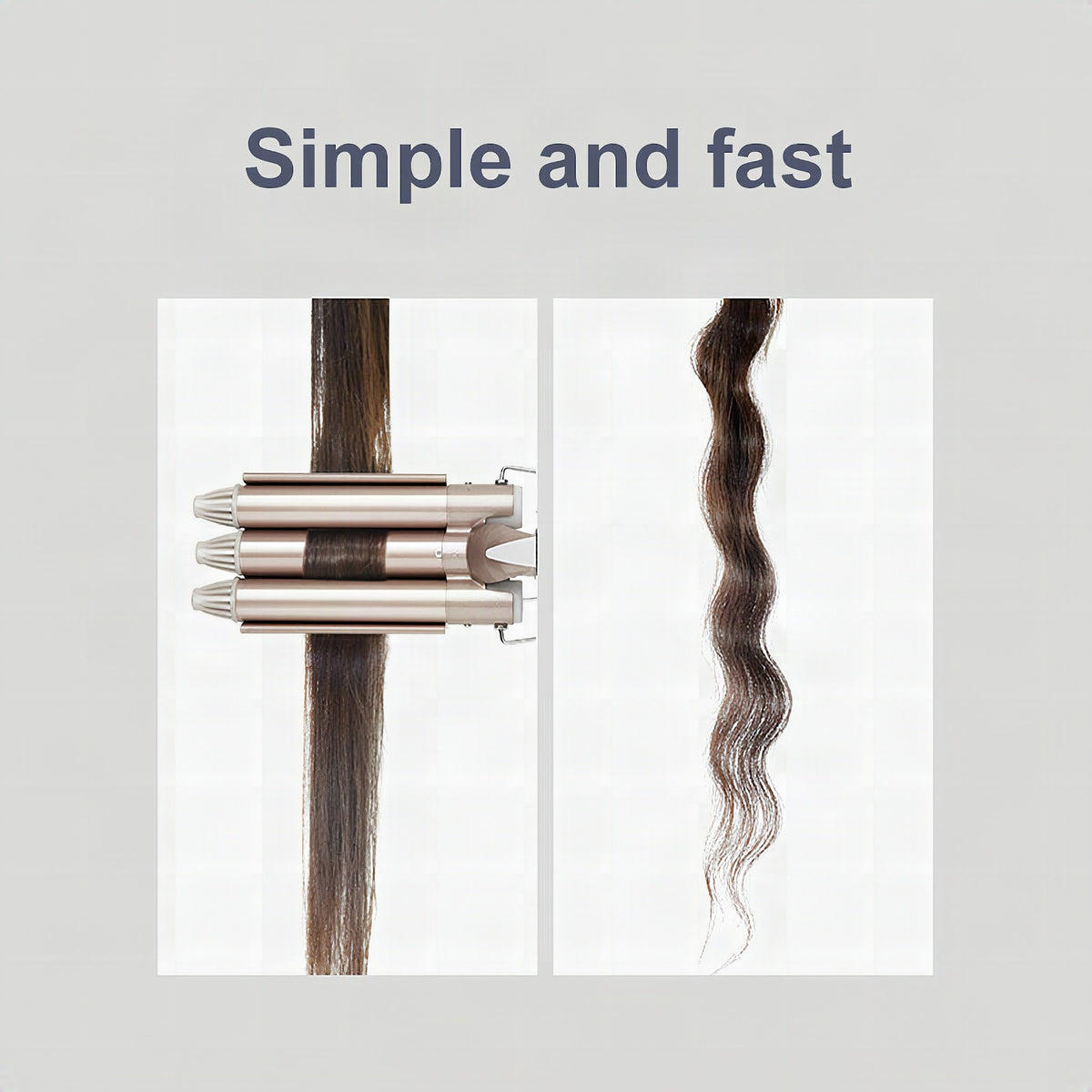 Moldeador de ondas de triple barril para el pelo
