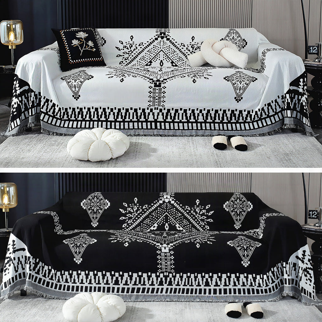 Manta decorativa tejida gruesa para sofá