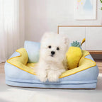 Sofá cama para perros con bordes elevados