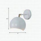 Aplique de pared ajustable de metal estilo industrial blanco con 1 luz